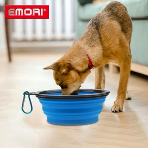 Wholesale <b>Large</b> Capacity Easy to Wash Silicone Collapsible Pet <b>Water</b> Feeding <b>Bowl</b> for <b>Dog</b> Cat - Product Image 4