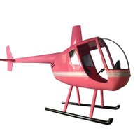 Grand modèle d'hélicoptère en fer pour le camping et les accessoires photo dans les zones touristiques, modèle statique simulé Robinson R44/R22