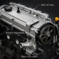 Ensemble moteur complet 4G63 4G63T 2.0L DOHC 16V essence, bloc moteur pour Mitsubishi Lancer Galant Eclipse Outlander
