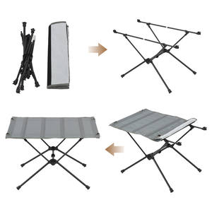 Custom Logo Outdoor Ultralight Compact <b>Foldable</b> <b>Picnic</b> Aluminum Cloth Oxford Fabric Mini Camping <b>Table</b> - Product Image 4