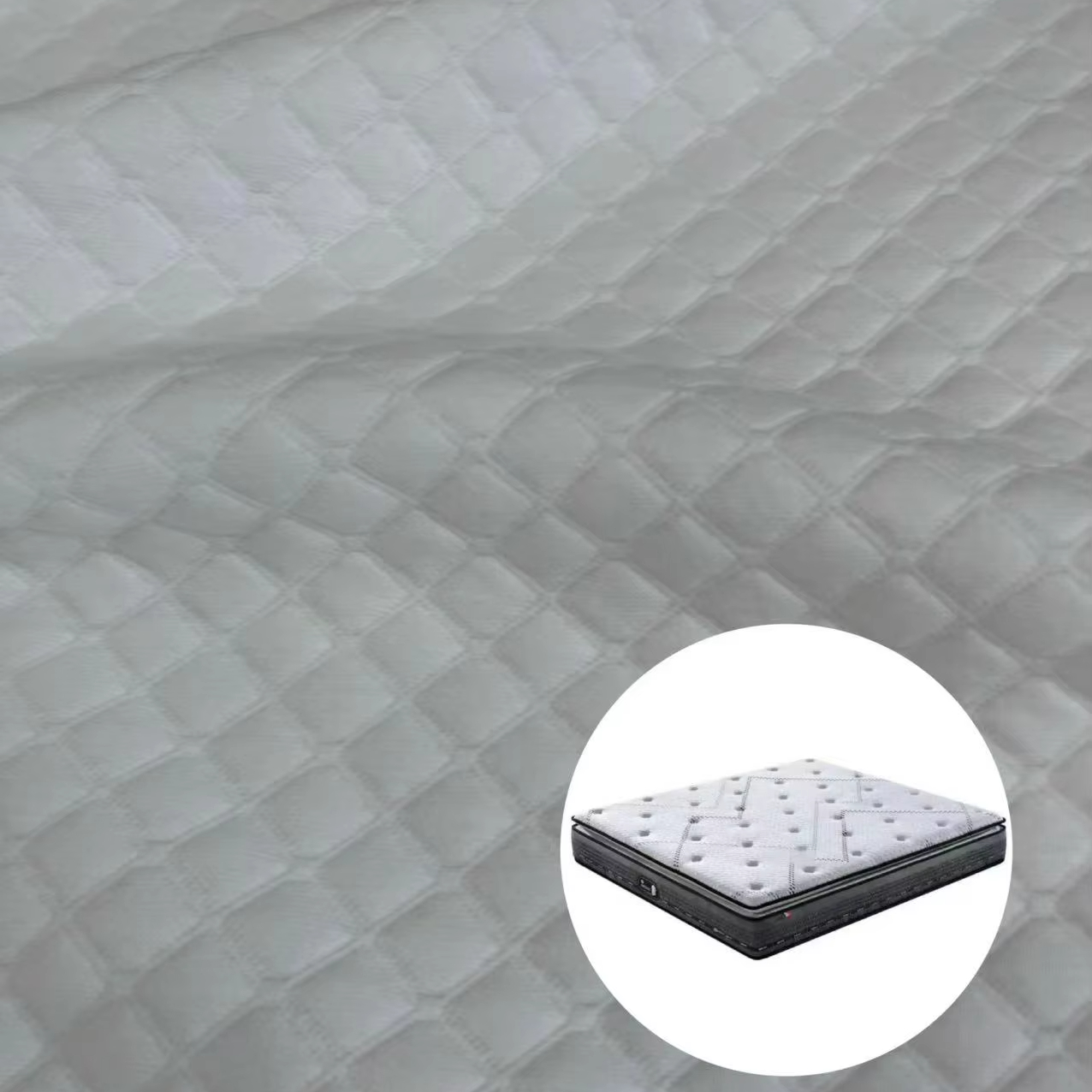 100%Polyester Jacquard Fabric White Luxury Waterproof Quilted for Mattress Functional Cool Silk Knit Pillow Fabric