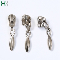 En gros personnalisé n ° 5 nylon inversé curseur de verrouillage automatique extracteur de larme tête de fermeture à glissière en alliage de zinc extracteur de tête de verrouillage à glissière