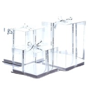 Grande boîte à gâteaux, idéale pour le transport de gâteaux de 10 et 12 pouces, boîte à gâteaux transparente pour la fête d'anniversaire, le mariage-Blanc