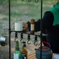 Étagère de Rangement Portable pour Pique-nique et Camping, Support de Vaisselle Tactique pour Table de Pique-nique, Étagères de Rangement Extérieures