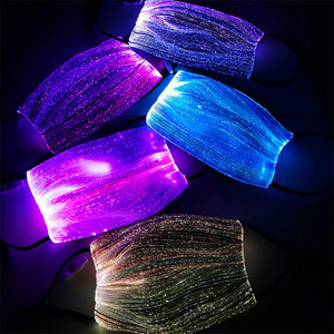 Festival Halloween Mehr farben LED Leuchten Gesichts maske LED Party LED Rave Fiber optic <span class=keywords><strong>FaceMask</strong></span> - Product Image 1