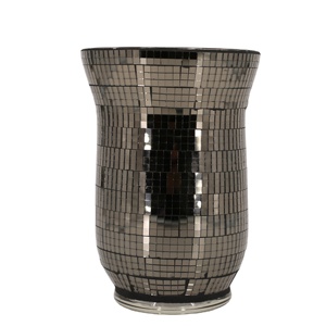 יוקרתי משובח גימור זכוכית ארובה נר בעל פסיפס זכוכית דקורטיבית עיצוב לבית קישוט מנורת זכוכית אלגנטית - Product Image 1