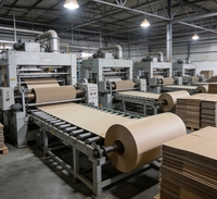 Papier ondulé recyclable en rouleau moyen pour emballage, pour la distribution mondiale