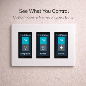 Buen <span class=keywords><strong>Precio</strong></span>, Interruptor <span class=keywords><strong>de</strong></span> Luz Inteligente Tuya Wifi Zigbee <span class=keywords><strong>de</strong></span> 1/2 Canal, Interruptor Táctil LCD Inteligente, Compatible con <span class=keywords><strong>Alexa</strong></span> y Google Home, Estándar Estadounidense - Product Image 5