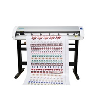Machine de découpe automatique de films PES pour autocollants, étiquettes en rouleau, signalétique en vinyle et transferts thermiques, avec capteur optique et découpe de contour