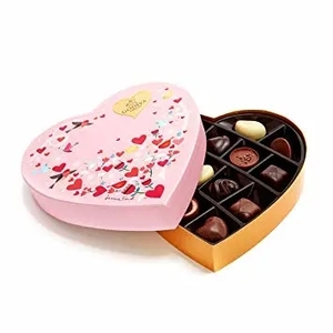 Custom Gift Box Heart Shaped Cardboard Packaging Chocolate Box