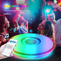 Lampe de plafond LED musicale intelligente RGB à changement de couleur avec télécommande et haut-parleur Bluetooth – Offre spéciale du centre commercial