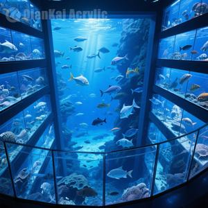 Aquarium acrylique cloisonné en plastique écologique avec séparateurs en maille pour les espèces de poissons agressifs de récifs coralliens - Product Image 1