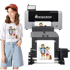 Graph king Factory <span class=keywords><strong>A3</strong></span> Größe Doppel köpfe DTF-Drucker Drucken T-Shirt Kleidung Kleidungs stücke Stoffe <span class=keywords><strong>Plotter</strong></span> Maschine mit Schüttel pulver - Product Image 5