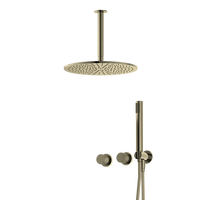 Accessoires de salle de bain OEM dans le mur Vanne mélangeur d'eau chaude et froide au plafond Ensemble de robinet de système de douche en laiton