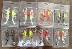 Señuelos de pesca marina luminosos de plomo con forma de camarón y camarón blando con anzuelo para salmón, bagre, marlín, lucio, bacalao y trucha de lago - Product Image 4