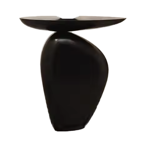 Mesa Auxiliar de Travertino Natural Moderna y Sencilla 2025, Mesa de Centro Negra para Habitación de Hotel, Mueble Perfecto para Sala de Estar - Product Image 1