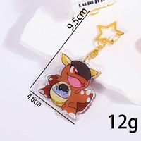 Llavero de Moda con Diseño de Pokémon, Acrílico en Relieve, Ligero, Flexible y Resistente, Colgante de Joyería con Diseño de Elfo
