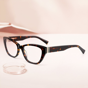 All'ingrosso occhiali ottici personalizzati di alta qualità da donna Cat Eye ultimi occhiali alla moda in acetato montatura nuovo modello da donna occhiali da vista - Product Image 1