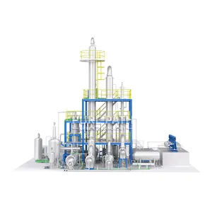Crude waste oil oil to new engine oil distillation plant