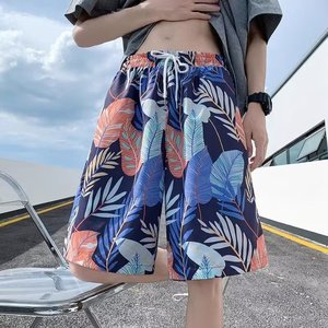 Shorts <span class=keywords><strong>de</strong></span> plage d'été pour hommes, fins, à séchage rapide, imprimés <span class=keywords><strong>tendance</strong></span>, amples et décontractés, longueur cinq-quarts, vente en gros - Product Image 5