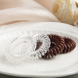 Vente en gros d'attaches de cheveux élastiques en plastique tendance Cordons téléphoniques originaux de 3.5cm Anneau de cheveux sans trace pour filles Accessoires de cheveux - Product Image 4