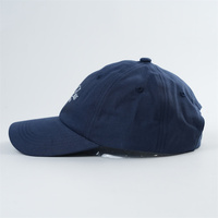 Sombreros de papá vintage con letras bordadas, sombreros azul marino personalizados con fuente bordada, gorras de béisbol de algodón azul marino con logotipo personalizado