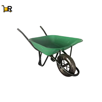 Chariot à roues métallique et plastique robuste à grande capacité de charge de 150 kg, roues pneumatiques, capacité de 65 L, vente chaude