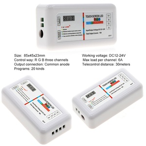 Không dây 2.4G màn hình cảm ứng 12V 24V LED Strip ánh sáng điều khiển từ xa mini RF <span class=keywords><strong>Dimmer</strong></span> nhựa nhà ở <span class=keywords><strong>3</strong></span> kênh Led RGB điều khiển - Product Image 2