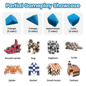 बच्चों के लिए रूखाकी चुंबकीय कपड़े निर्माण ब्लॉक, इनडोर प्ले किंडरगार्टन और प्रीस्कूल सीखने के लिए - Product Image 4