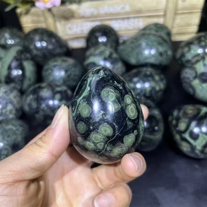 Huevos de Jaspe Kambaba al por Mayor de Alta Calidad, Esferas de Cristal Verde Natural Pulido a Máquina para Decoración del Hogar y Manualidades Navideñas - Product Image 2