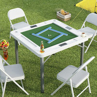 Empilable Usine Vente en gros jardin patio Gaming Mahjong Plastique Camping extérieur Table pliante