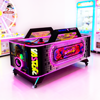 Table de hockey sur air à cadre en fer incurvé de grande taille, machine d'arcade, fonction multi-balles, système de tickets, joueurs automatiques, classique anglais