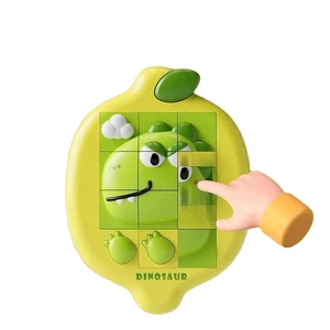 Rompecabezas Deslizante 3D Personalizado de Huarongdao, de Plástico, con Lindos Animales de Dibujos Animados y Dinosaurios, Juego Educativo Portátil 2 en 1 Unisex - Product Image 1