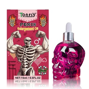Venta Directa de Fábrica, Aceite de Masaje Corporal para Adultos Tonfly Pink Skull, Sin Efectos Secundarios, Cuidado del Área Privada Masculina, 15 ml - Product Image 1