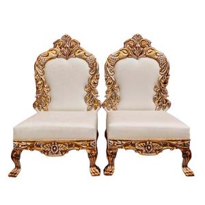 Juego de Sillas Tradicionales Indias para Mandap de Boda, Sillas Indias para Mandap de Boda en Metal Fundido Artesanal - Product Image 4