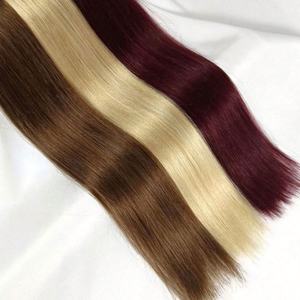High Quality Silky Straight Wave Curly Peruvian Remy Raw Human Natural Hair Double Drawn <b>Micro</b> Loop Customized Hair <b>Extension</b> - Product Image 5