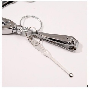 2441 DIY OEM Pendentif porte-clés en alliage de zinc, porte-clés de voiture, cure-oreille, outil à ongles pour kit de pinces - Product Image 3