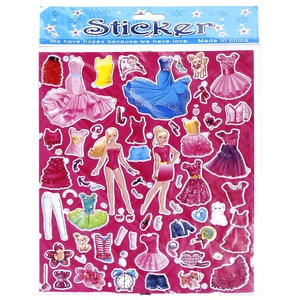 Muñecas de dibujos animados para niños, <span class=keywords><strong>pegatinas</strong></span> de dibujos animados familiares, regalos de cumpleaños para niñas - Product Image 3