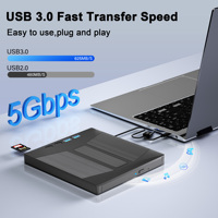 Grabadora de Blu-ray 7 en 1 Multifunción, Reproductor y Grabador de CD/DVD/BD, USB 3.0, Velocidad de Transferencia Más Rápida de 5 Gbps, Externa de Escritorio
