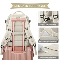 Sac à dos pour ordinateur portable en nylon personnalisé, écologique, imperméable et antivol pour femmes, filles, garçons, étudiants, voyages, école, avec port USB