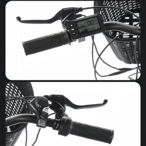 Vélo de montagne électrique avec cadre en acier à haute teneur en carbone, fourche à suspension, moteur 250W, frein à disque, batterie au lithium 36V 8Ah, 26 pouces, <span class=keywords><strong>VTT</strong></span> pour adultes - Product Image 3