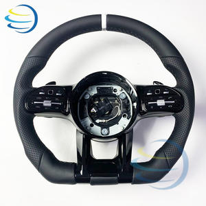 Volant en cuir personnalisé pour Mercedes-Benz AMG Classe S W221, CLA C117, 250, <span class=keywords><strong>200</strong></span>, C118, <span class=keywords><strong>CLK</strong></span> <span class=keywords><strong>W209</strong></span>, Classe A W177, A200, Classe V W447, C63 - Product Image 1