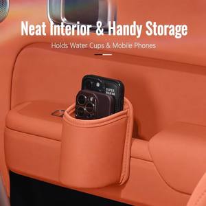 Organisateur universel pour porte de voiture, porte-gobelet latéral, sac de rangement multifonctionnel pour dossier de siège, porte-bouteille d'eau, porte-boissons, accessoires automobiles - Product Image 2