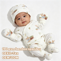 Ensemble personnalisé de chapeaux, gants et chaussures pour bébés unisexes, imprimé animal rayé, coton biologique ultra doux et respirant, pour toutes les saisons