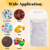 Petit emballage alimentaire de confettis en papier d'enveloppes refermables pelables personnalisées en verre pour mariage fleurs graines bougies vêtements