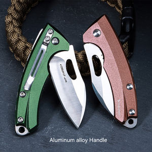 Fábrica profesional <span class=keywords><strong>Sanrenmu</strong></span> 4109SUX-LP color verde Mango de aleación de aluminio 4Cr15N hoja de acero inoxidable Cuchillo Okapi para exteriores - Product Image 4