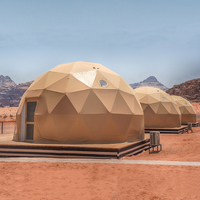 Tente igloo de camping en plein air de 8 m, dôme géodésique de luxe pour hôtel dans le désert
