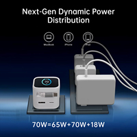 Chargeur Super Rapide 70W PD GaN QC3 PPS pour iPhone Samsung Mac Vente en Gros OEM ODM Multi-Ports USB-C Type-C 70W PD GaN