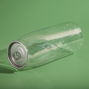 Wholesale 650ml Pet Empty Soda Beverage Soft Drink Plastic Can With Aluminum Easy Open Lid