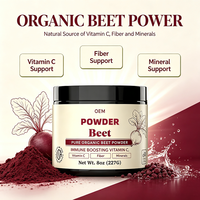 Poudre de racine de betterave pour smoothies, superaliment pour stimuler l'endurance et la récupération, poudre de racine de betterave pure